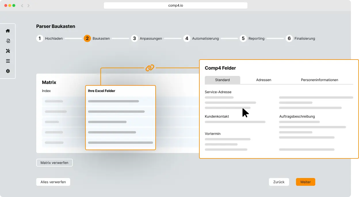 COMP4 Feeder: Neue Datensätze wie Excel-Auftragslisten ohne Programmierung einfach in COMP4 einbinden