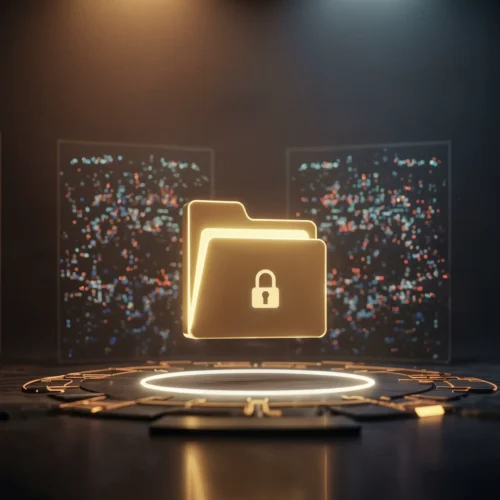 Sicherer Dateinordner in einem Netzwerk animiert