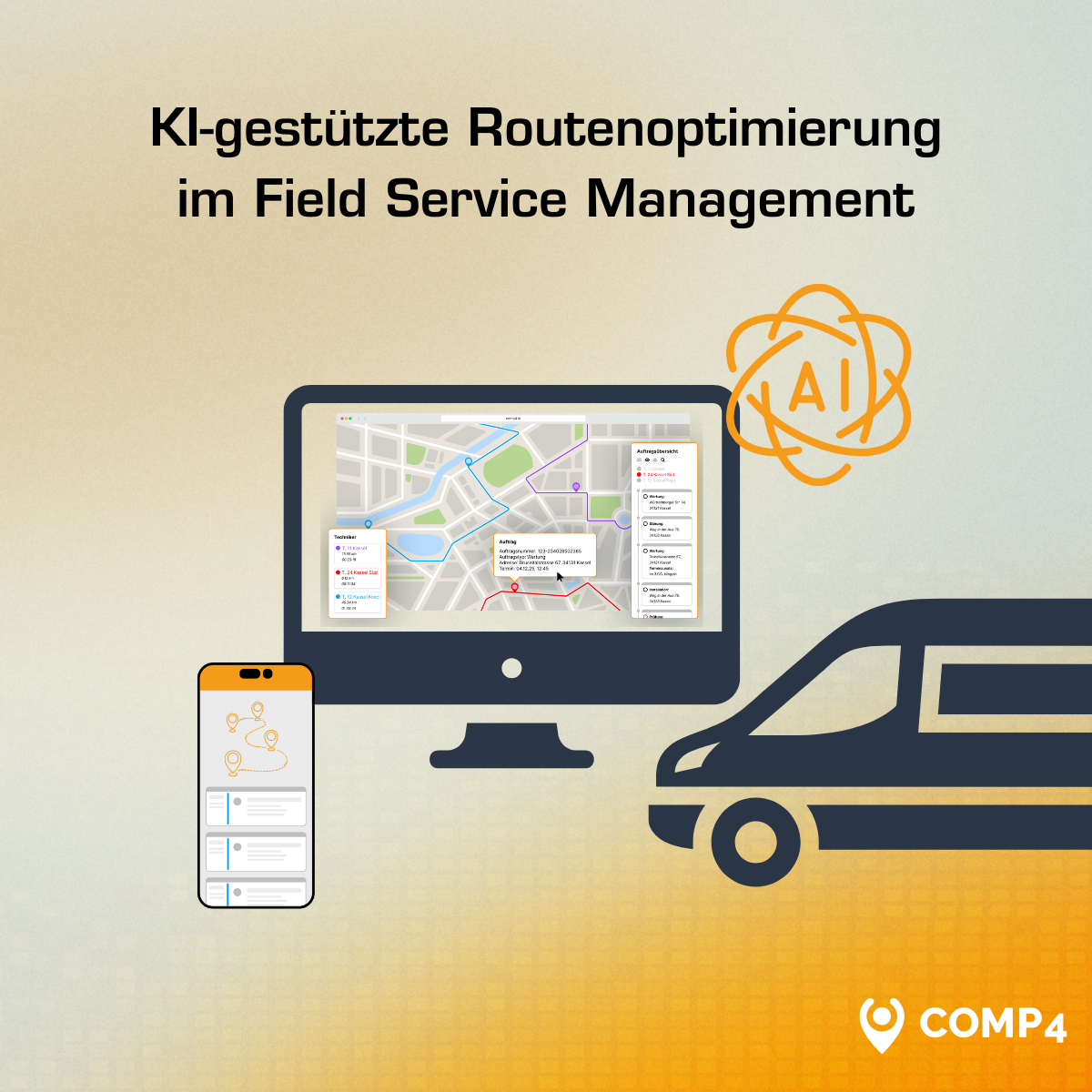 Routenoptimierung Field Service Management