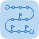 Dieses Icon zeigt eine Strecke mit eingezeichneten Kartenpunkten.